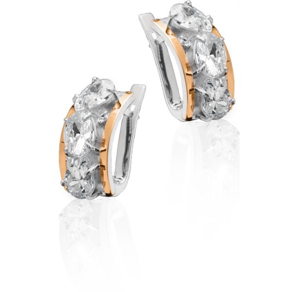 

Серьги Юрьев украшены фианитами различной формы с 63