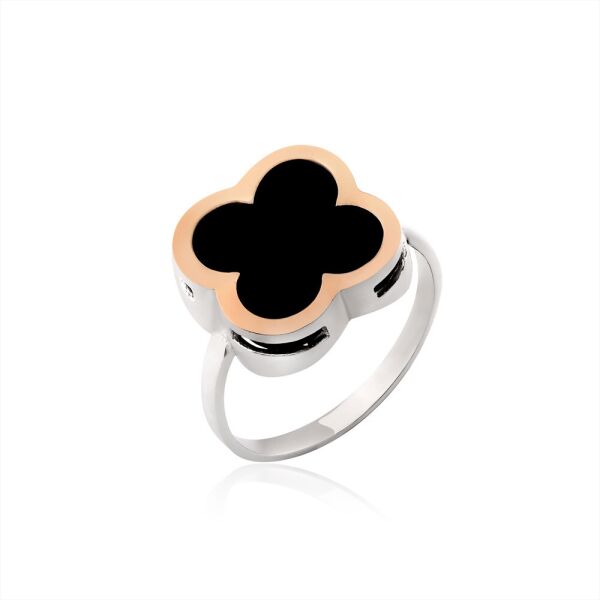 

Серебряное кольцо с ониксом Юрьев арт.497 к 19.5