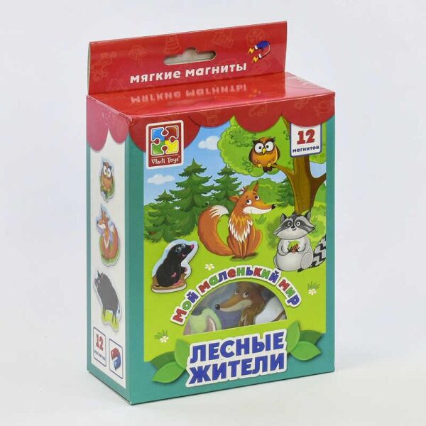 

Набор мягких магнитов "Лесные жители" VT 3106-06 "Vladi Toys" (Украина)