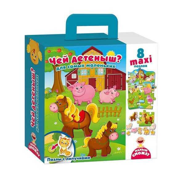 

Пазл с липучками "Чей детеныш" - VT 2907-01 /рус/ (6) "Vladi Toys", (Украина)