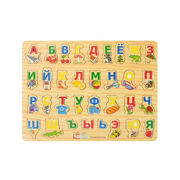 

Деревянная игрушка Алфавит MD 0001 R