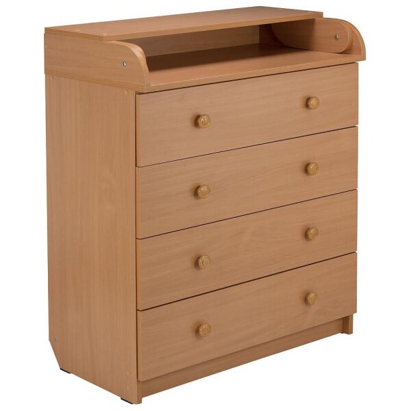 

Пеленальный комод с раскладным столиком и 4 ящиками Babyroom Комод 4 тел.Big 102x80x50 бук