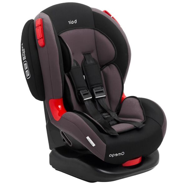 

Автокресло детское с регулируемым подголовником группа 1/2 (9-25 кг) Bair Omega DO2435 черный - серый смоки