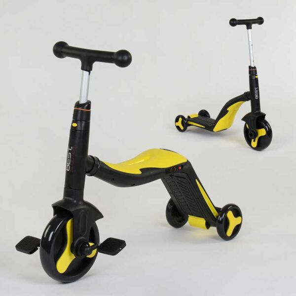 

Самокат детский, велобег и велосипед 3в1 JT 10993 Best Scooter ЖЁЛТЫЙ