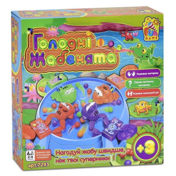 

Настольяная игра 7293 "Голодні Жабенята" "FUN GAME" в коробке, (Украина)