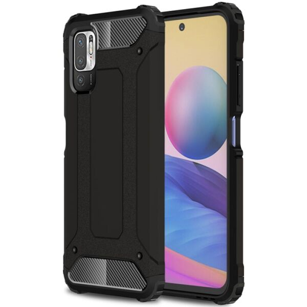 

Бронированный противоударный TPU+PC чехол Immortal для Xiaomi Redmi Note 10 5G / Poco M3 Pro 5G Черный