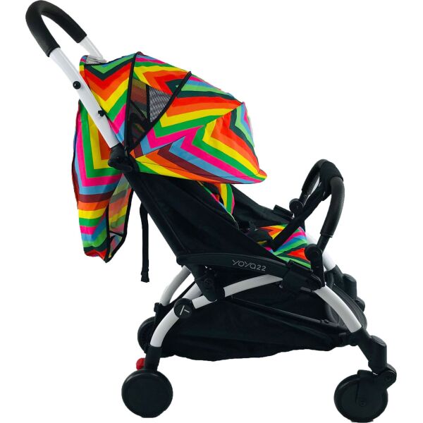 

Коляска Yoya 175 А+ 2022 Желтая с красным Yellow colorful на черной раме