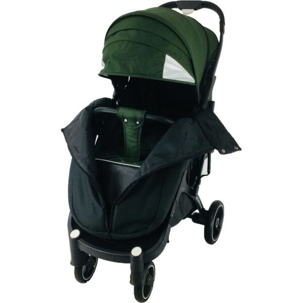 

Коляска Yoya Plus Pro-22 с Большим дождевиком Зеленая на Черной раме