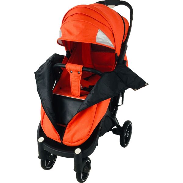 

Коляска Yoya Plus Pro-22 с Большим дождевиком Оранжевая на Черной раме