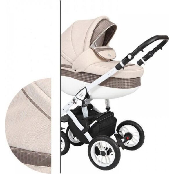 

Коляска универсальная 2 в 1 Baby Merc Faster Style 2 FII/12C Бежевый с дождевиком и матрасом + москитная сетка, чехлы и сумка для мамы