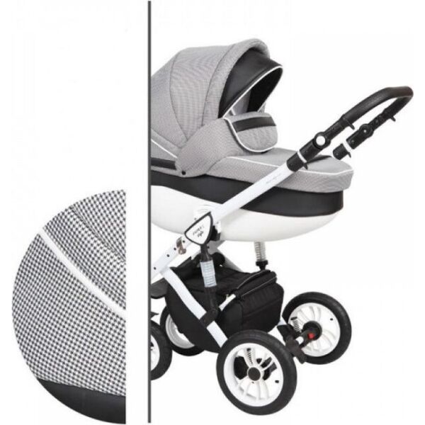 

Коляска универсальная 2 в 1 Baby Merc Faster Style 2 Fll/3C Серый/Черный с дождевиком и матрасом + москитная сетка, чехлы и сумка для мамы