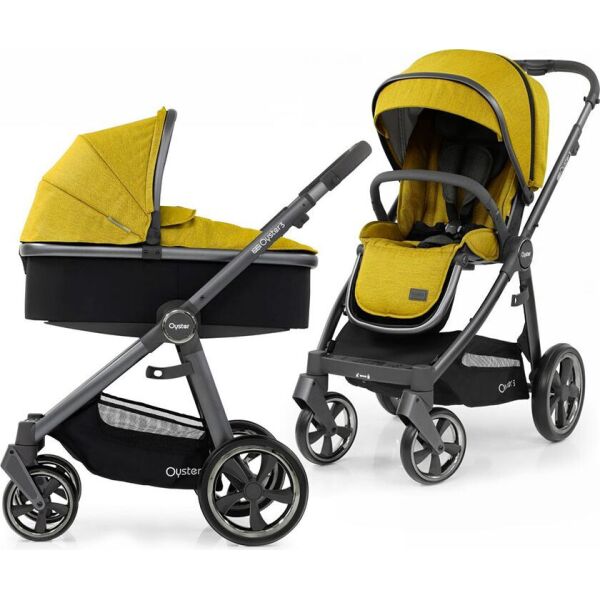 

Универсальная коляска 2 в 1 BabyStyle Oyster 3 Mustard / City Grey