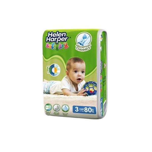 

Подгузник Helen Harper Soft&Dry Midi 4-9 кг 80 шт (5411416060178)