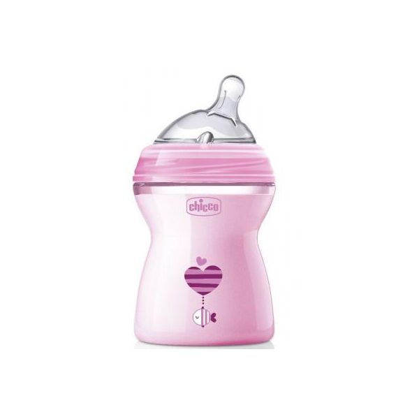 

Бутылочка для кормления Chicco Natural Feeling Color, 250 мл, 2м+, розовая (80825.11)