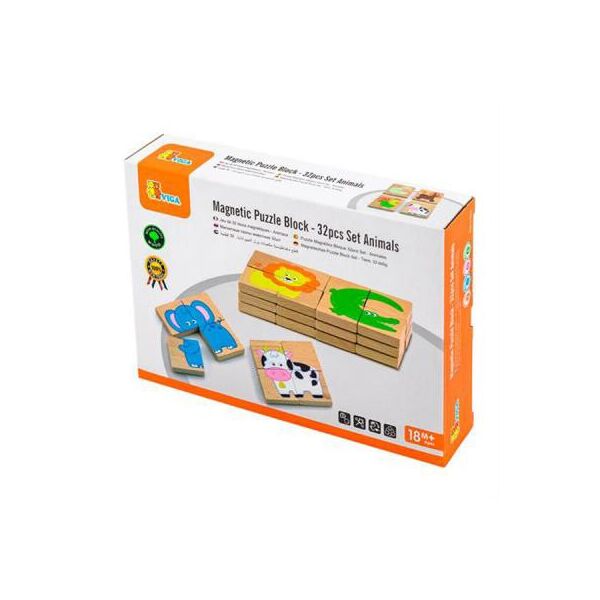 

Развивающая игрушка Viga Toys магнитные Зверушки, 32 элемента (50722FSC)