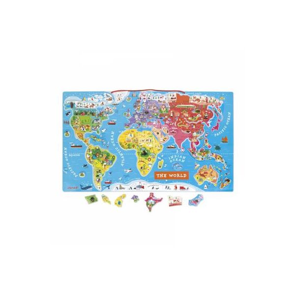 

Развивающая игрушка Janod Магнитная карта мира англ.язык (J05504)