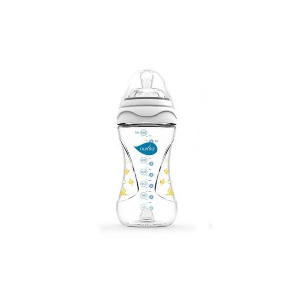 

Бутылочка для кормления Nuvita Mimic 250 мл 3м+ антиколиковая, белая (NV6030White)