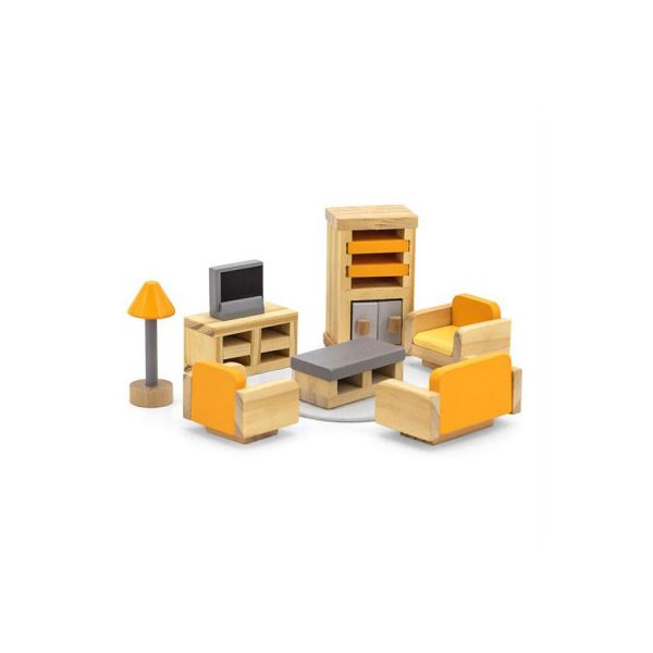 

Игровой набор Viga Toys Деревянная мебель для кукол PolarB Гостиная (44037)