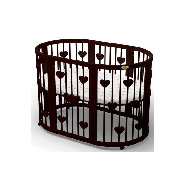 

Кроватка Ingvart SMART BED ROUND с сердечками венге (1341401)