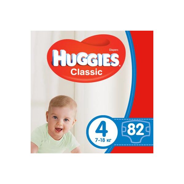 

Подгузник Huggies Classic 4 Giga 82 шт (5029053547299)