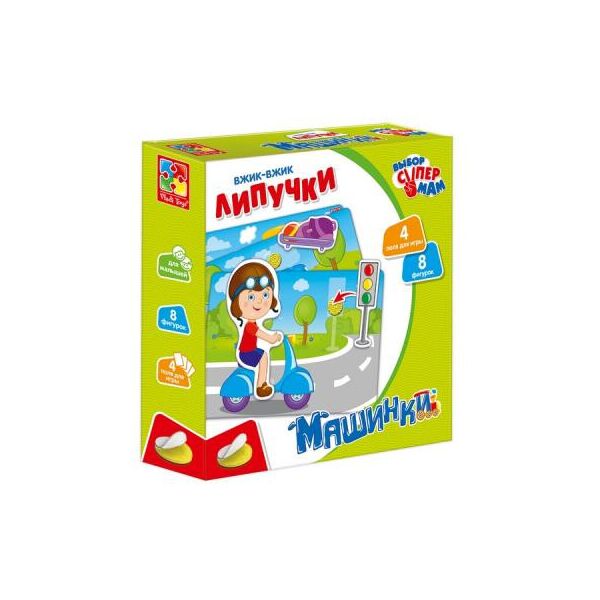 

Развивающая игрушка Vladi Toys Вжик-вжик Липучки Машинки рус (VT1302-21)