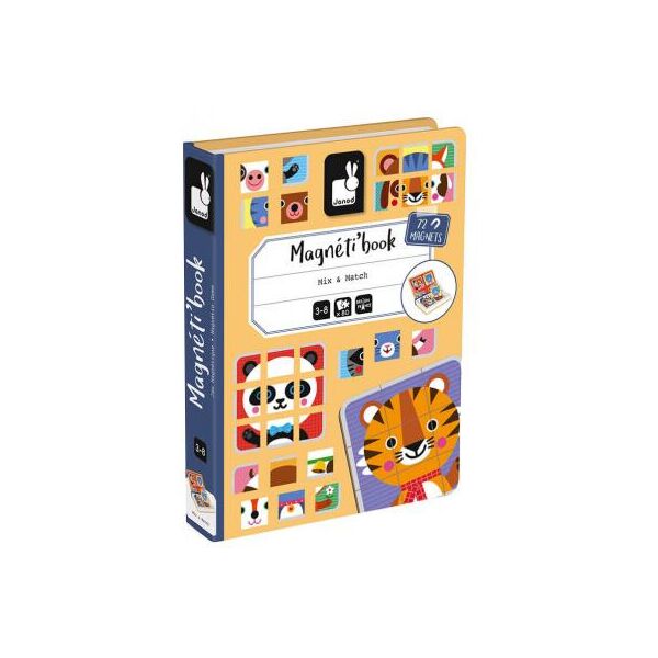 

Развивающая игрушка Janod Магнитная книга Микс животных (J02587)