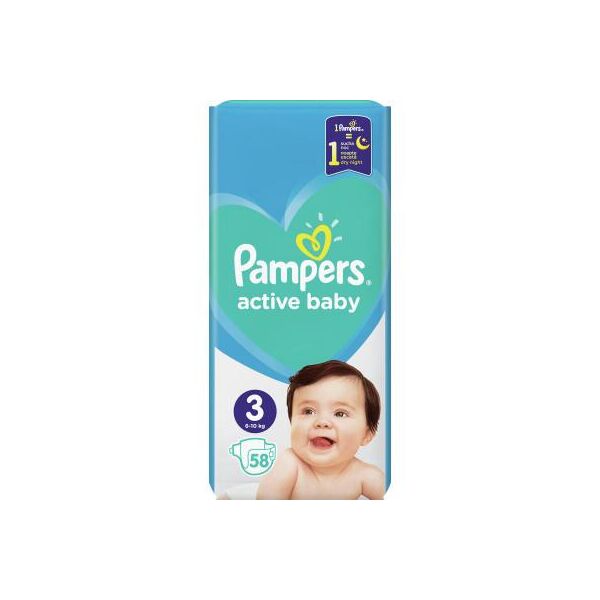 

Подгузник Pampers Active Baby Midi Размер 3 (6-10 кг), 58 шт. (8001090949707)