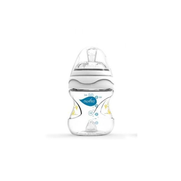 

Бутылочка для кормления Nuvita Mimic 150 мл 0м+ антиколиковая, белая (NV6010White)