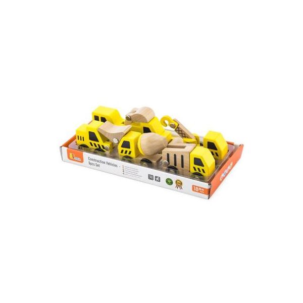 

Развивающая игрушка Viga Toys Набор машинок Стройтехника 6 шт. в дисплее (50541)