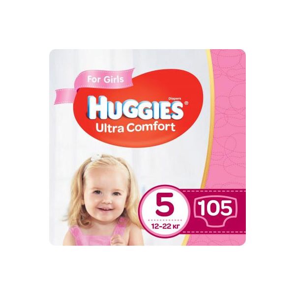 

Подгузник Huggies Ultra Comfort 5 Box для девочек (12-22 кг) 105 шт (5029053546919)