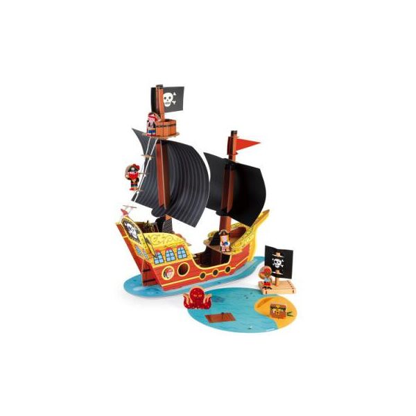 

Игровой набор Janod Корабль пиратов 3D (J08579)