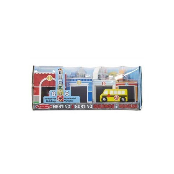 

Развивающая игрушка Melissa&Doug Набор блоков-кубов Здания и транспорт (MD13576)