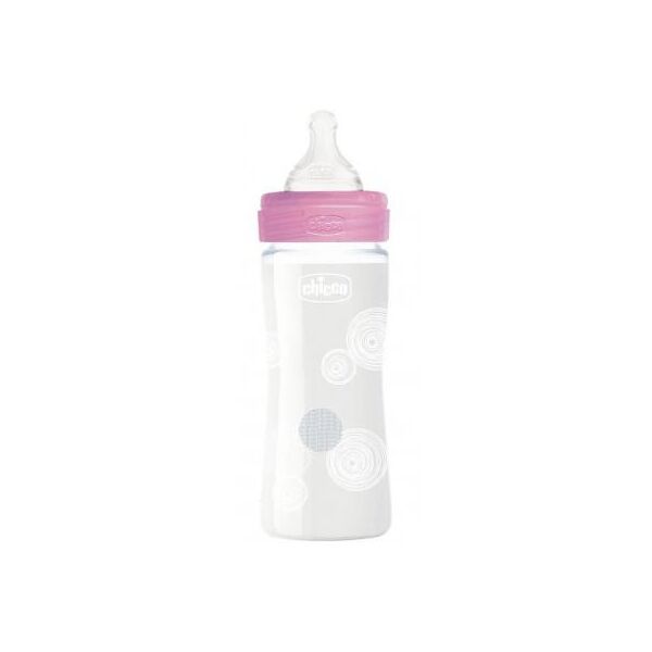 

Бутылочка для кормления Chicco пластиковая Well-being Physio Colors с силик. соской 0м+ 240 (28721.10)