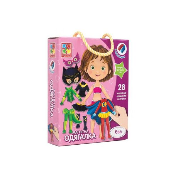 

Развивающая игрушка Vladi Toys Магнитная одевалка Ева, укр. (VT3702-08)