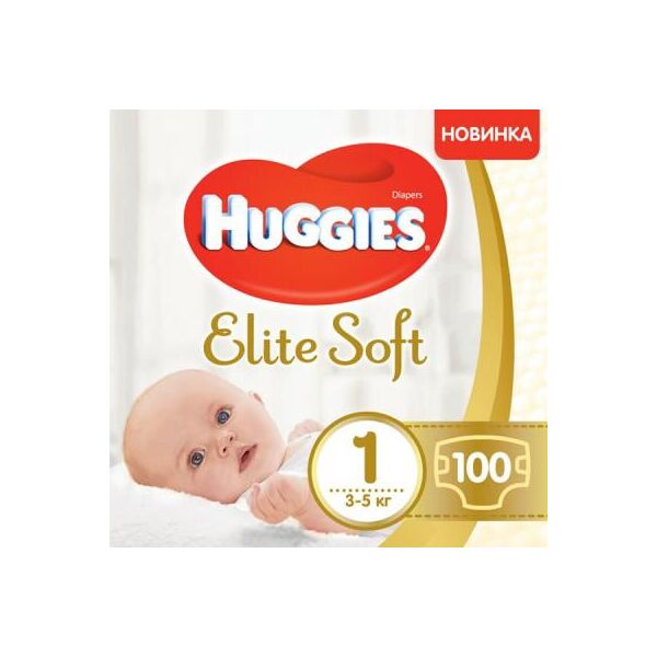 

Подгузник Huggies Elite Soft 1 Giga (3-5 кг) 100 шт (5029053548500)