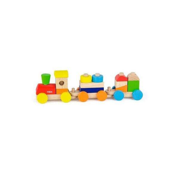 

Развивающая игрушка Viga Toys Поезд цветной из кубиков (51610)