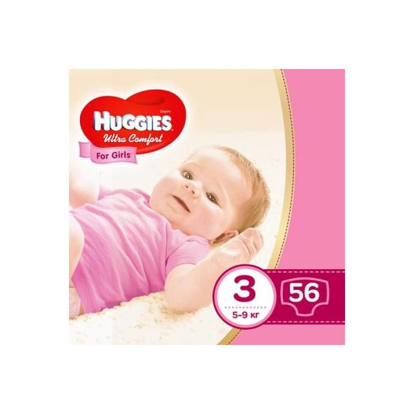 

Подгузник Huggies Ultra Comfort 3 Jumbo для девочек (5-9 кг) 56 шт (5029053565354)