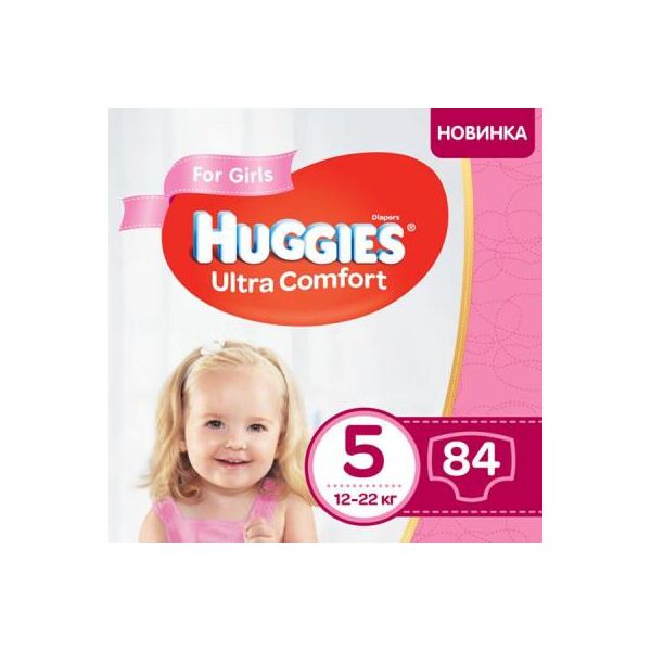 

Подгузник Huggies Ultra Comfort 5 Box для девочек (12-22 кг) 84 шт (5029053547862)