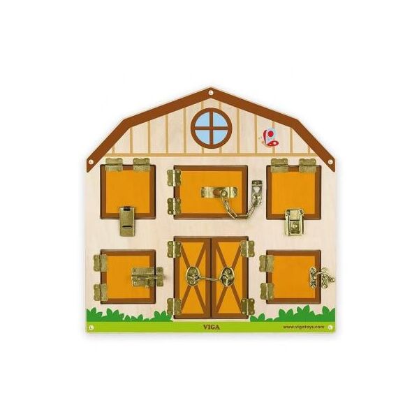 

Развивающая игрушка Viga Toys Открой замок (бизиборд) (51627)