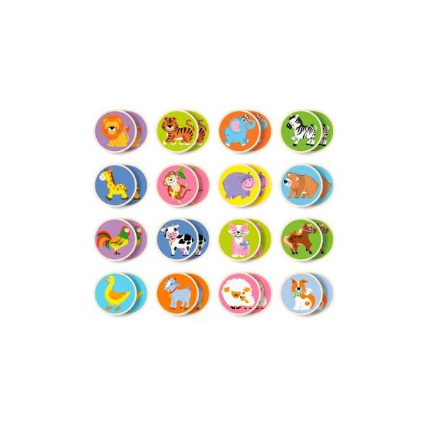 

Развивающая игрушка Viga Toys Мемори-зверята, 32 карточки (51308)