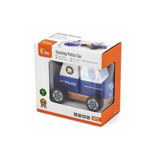 

Развивающая игрушка Viga Toys пирамидка Полицейская машинка (50201FSC)