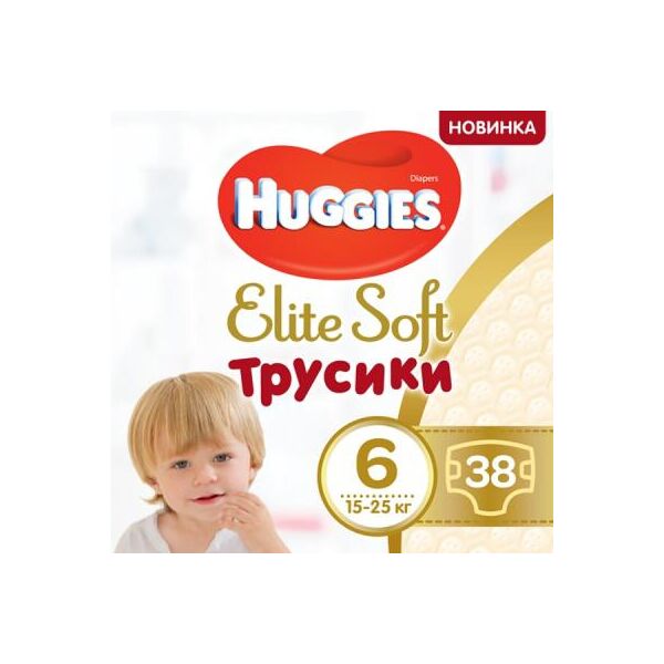 

Подгузник Huggies Elite Soft Pants XXL 6 (15-25 кг) Giga 38 шт (5029053548371)