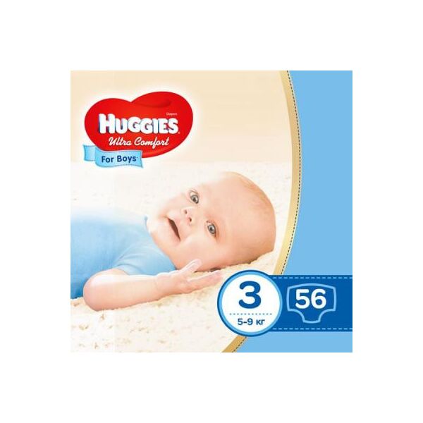 

Подгузник Huggies Ultra Comfort 3 Jumbo для мальчиков (5-9 кг) 56 шт (5029053565361)