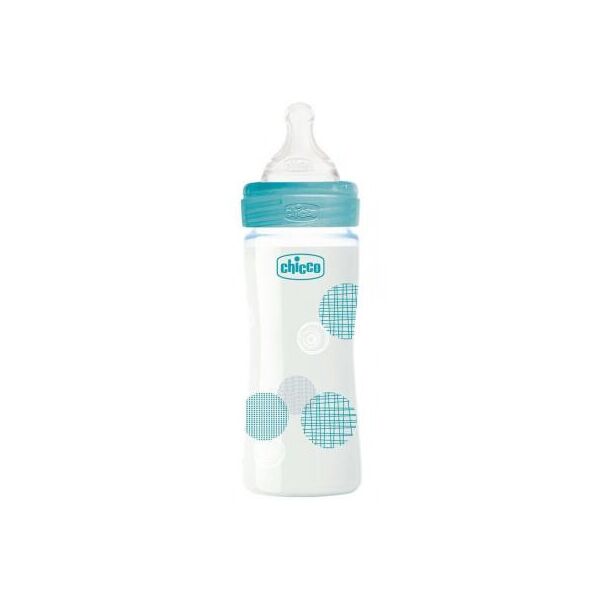 

Бутылочка для кормления Chicco пластиковая Well-being Physio Colors с силик. соской 0м+ 240 (28721.20)