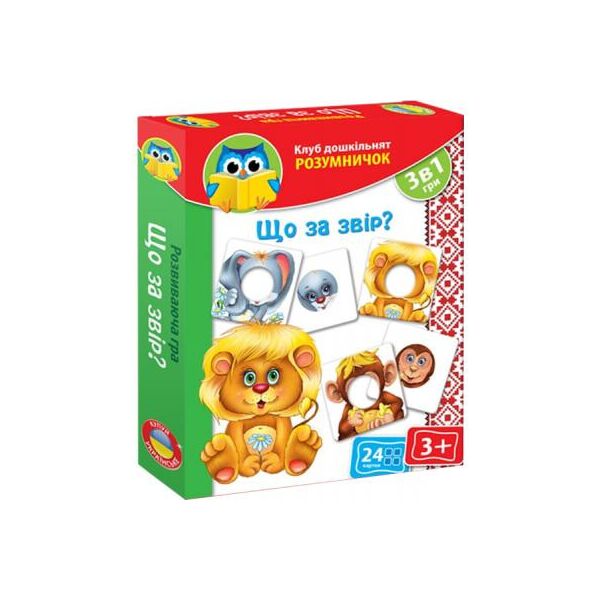 

Развивающая игрушка Vladi Toys Что за зверь, украинский язык (VT1306-16)