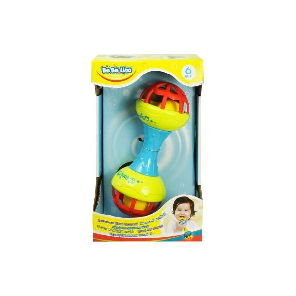 

Погремушка BeBeLino Мягкая гантелька, голубая ручка (58066-2)