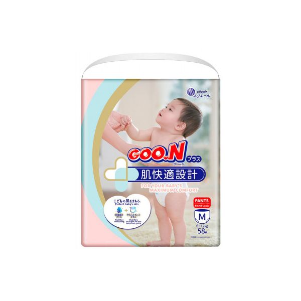 

Подгузник GOO.N Plus Трусики 6-12 кг M унисекс 58 шт (843339)