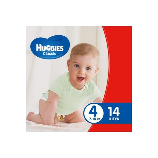 

Подгузник Huggies Classic 4 Small 14 шт (5029053543123)