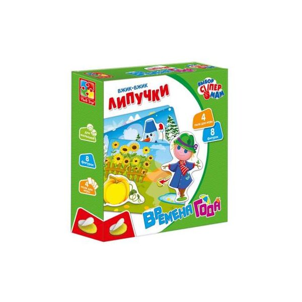 

Развивающая игрушка Vladi Toys Вжик-вжик Липучки Времена года рус (VT1302-23)