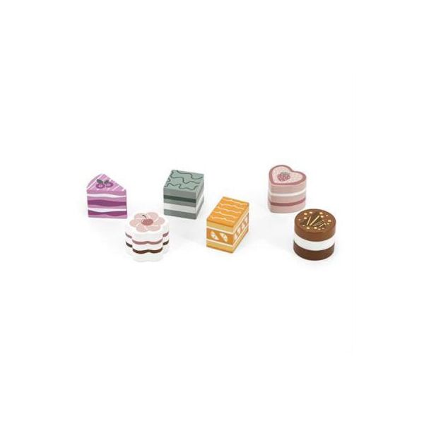 

Игровой набор Viga Toys PolarB Деревянные пирожные, 6 шт (44055)